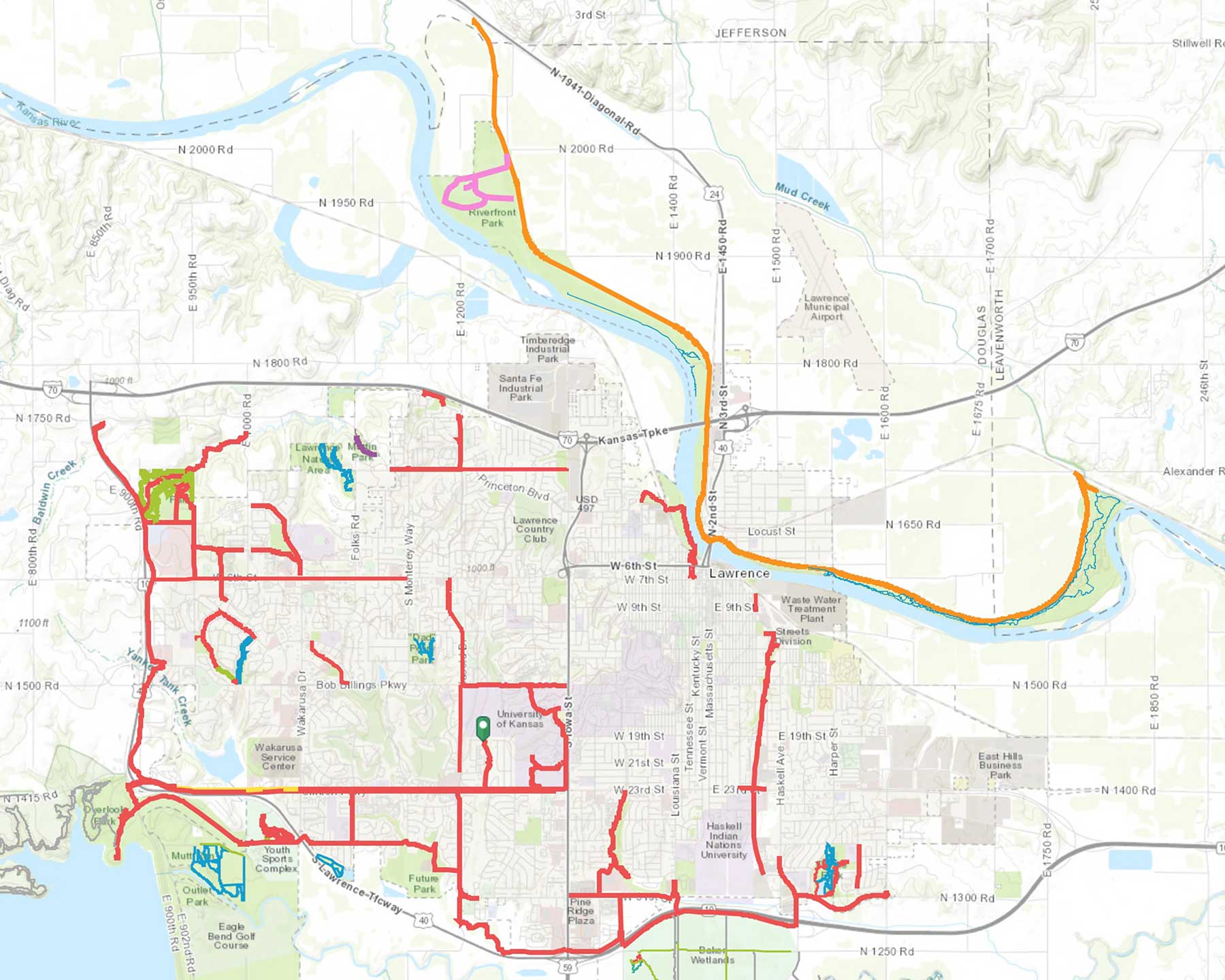Lawrence Trail Interactive Map