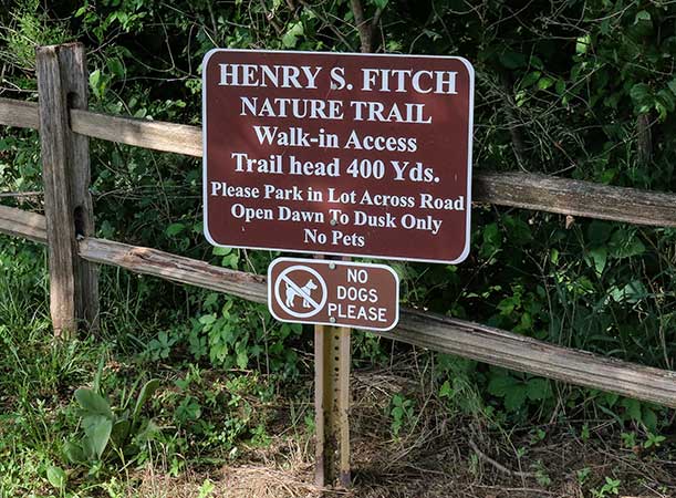 Henry H. Finch Nature Trail sign