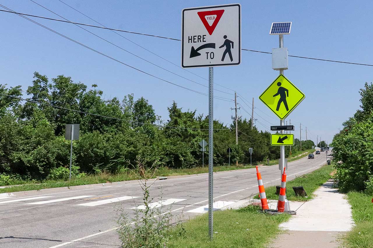 New pedestrian signs