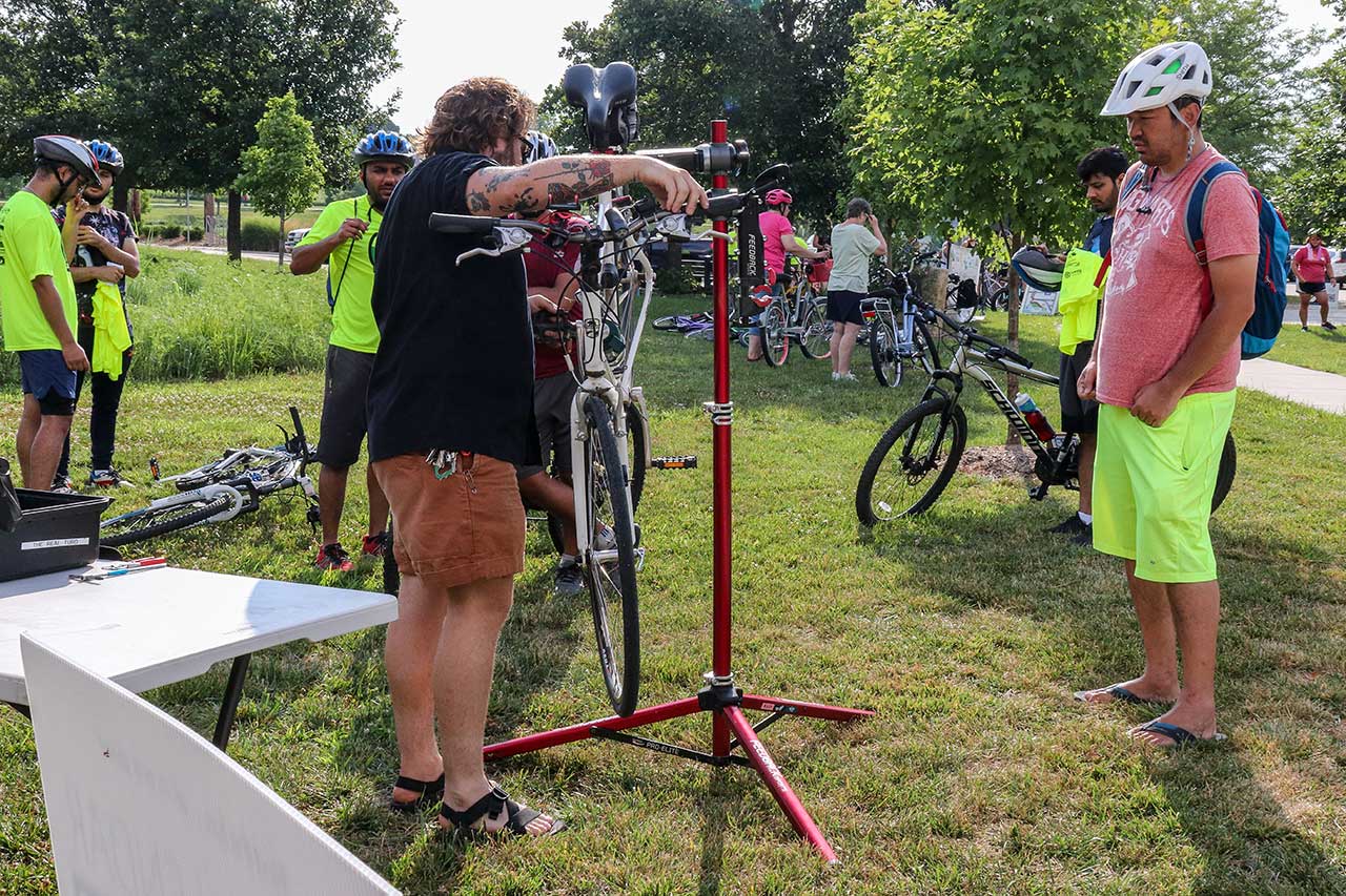 Bike tuneups at the bike ride