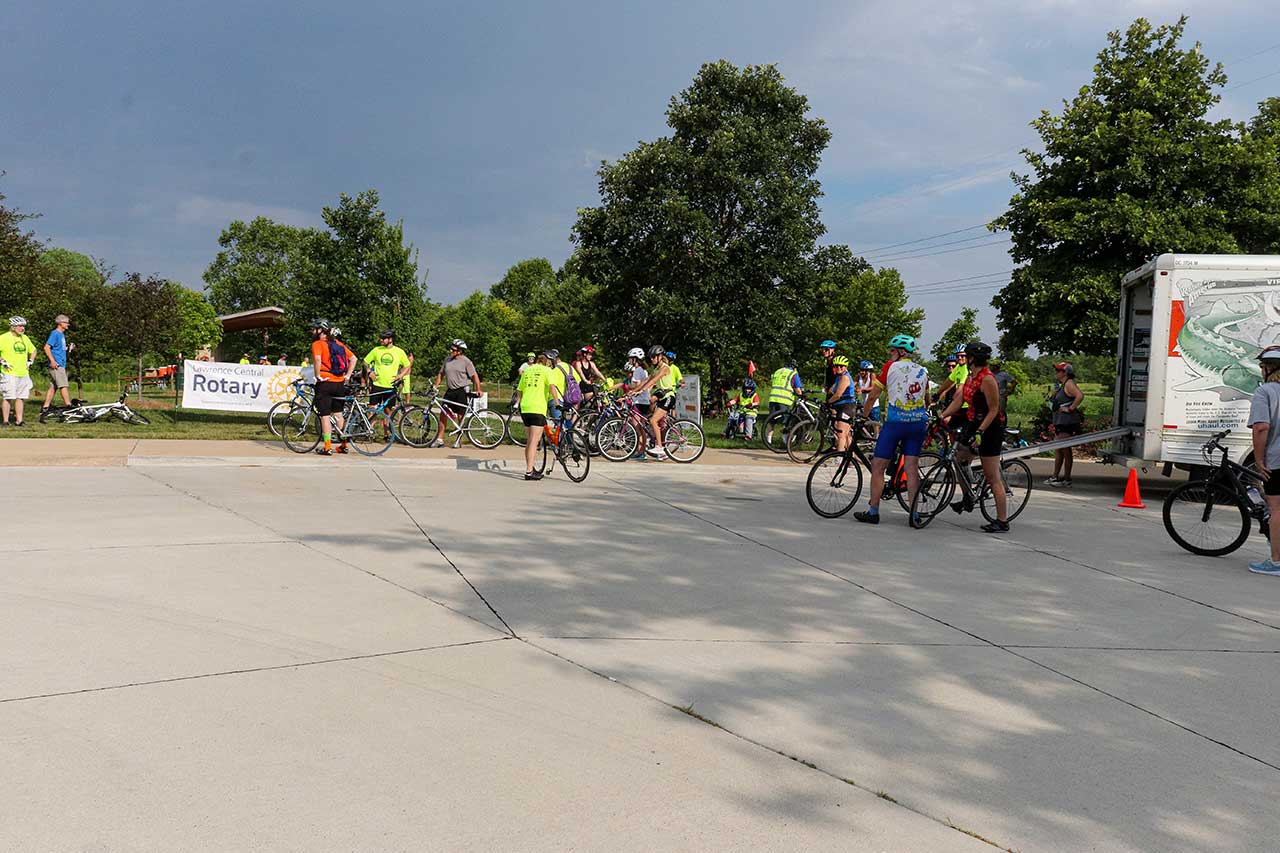 People getting ready to ride