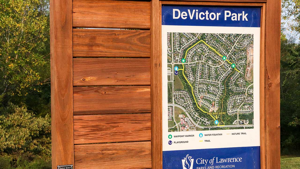 DeVictor Park map sign