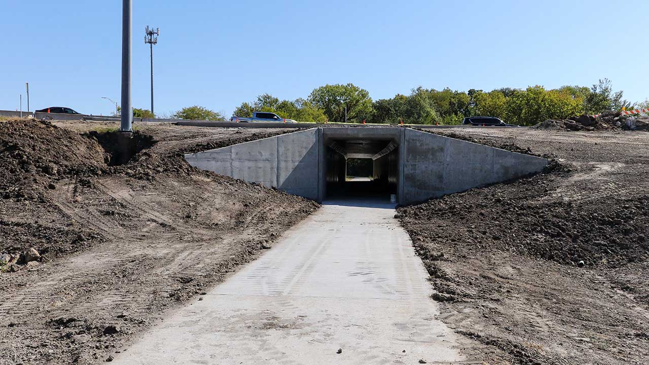 The east entrance to the tunnel