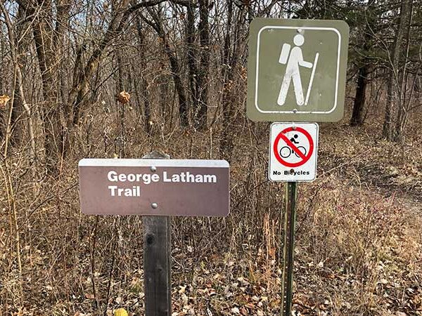 George Latham Trail sign