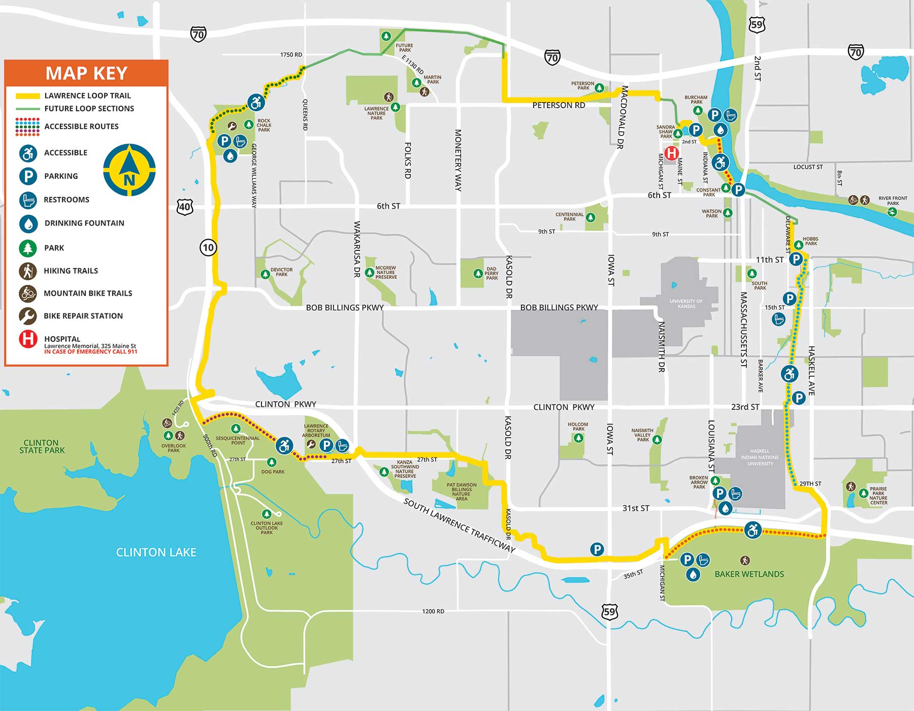 Lawrence Loop Accessible Routes