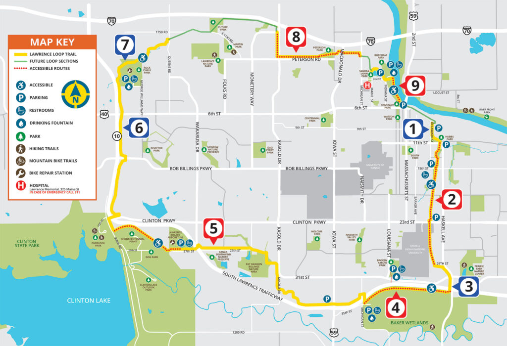 Lawrence Loop Map All Routes – FLAT KS