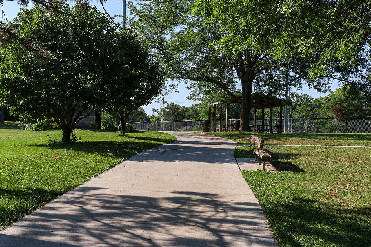 The trail in Hobbs Park