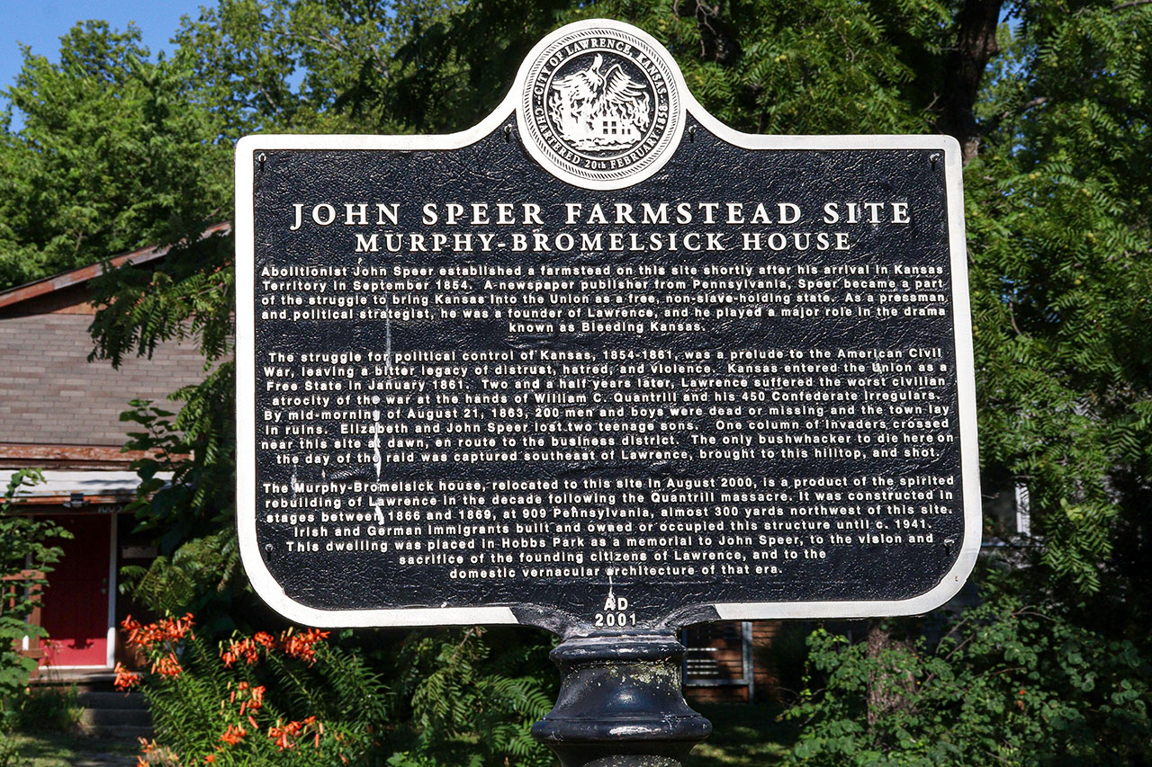 The historical marker by the Murphy-Bromelsick House.