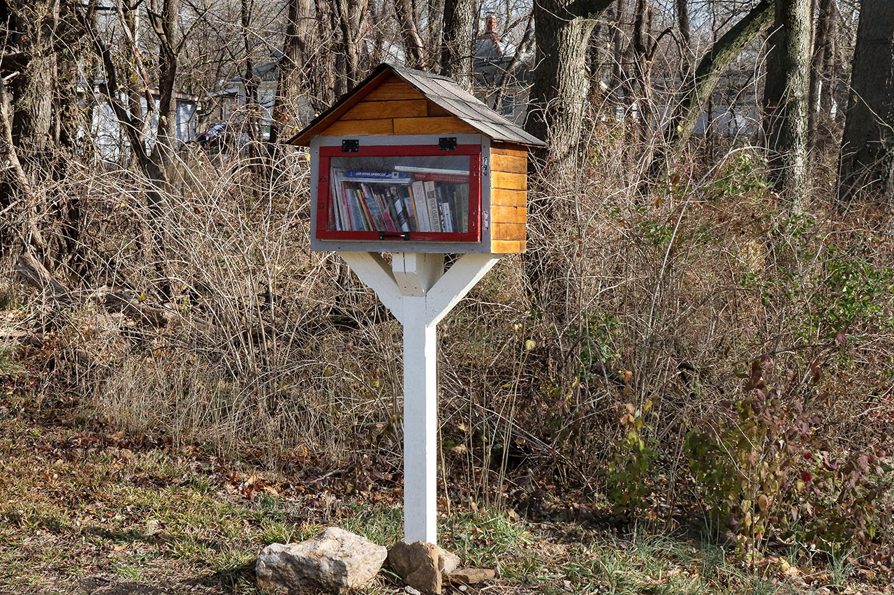 A lending library along the trail