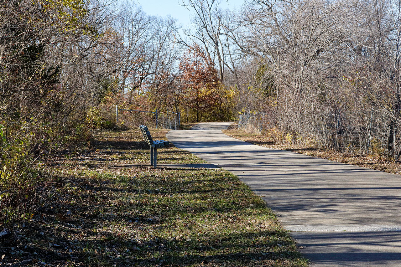 A bench along the trail