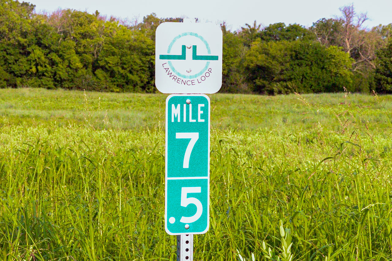 Mile marker 7.5 is along the trail on Kasold