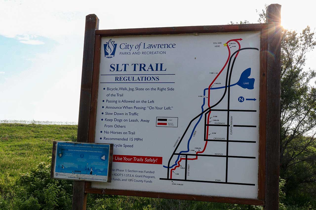The trail map sign