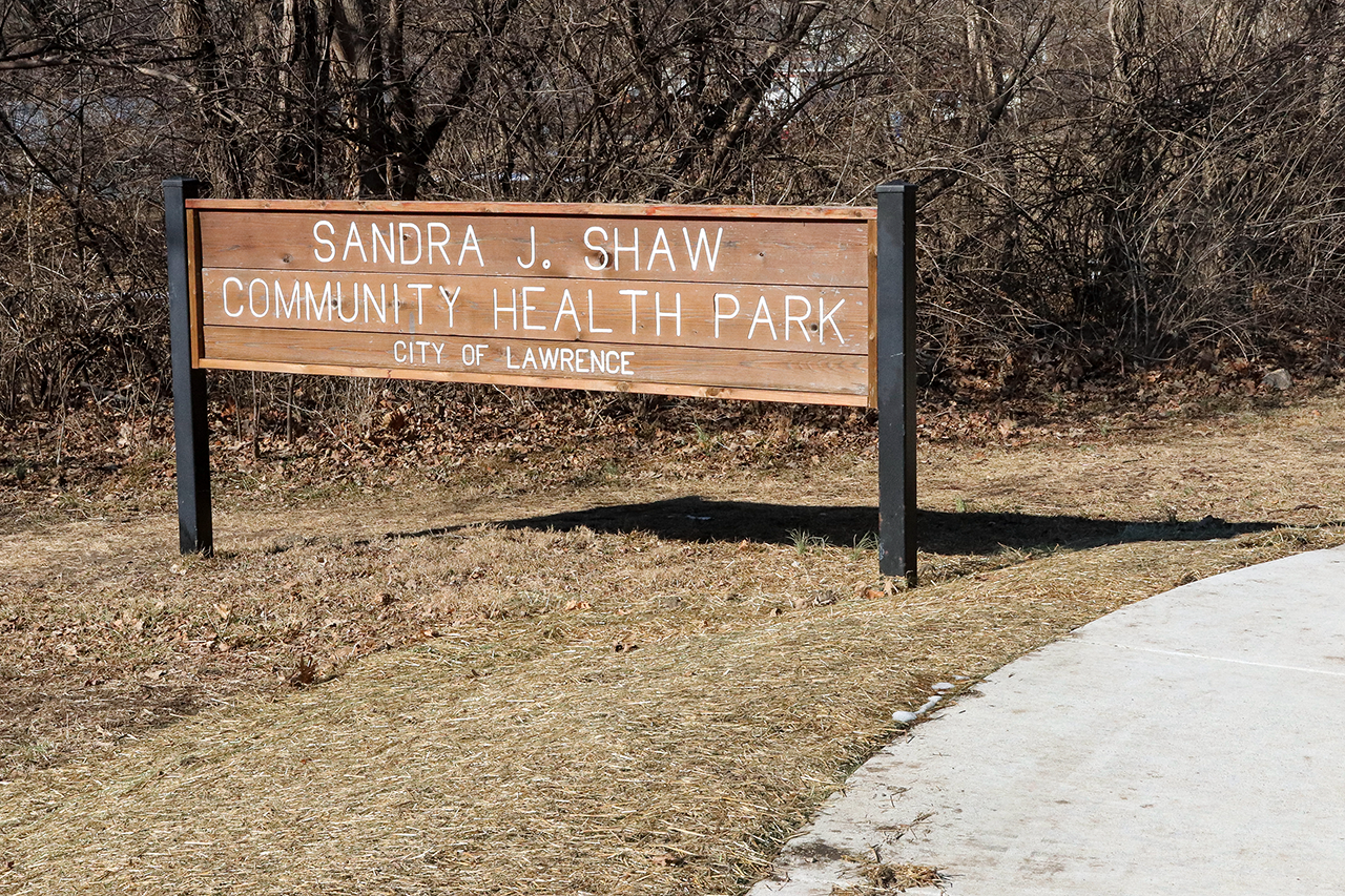 The Sandra Shaw park sign