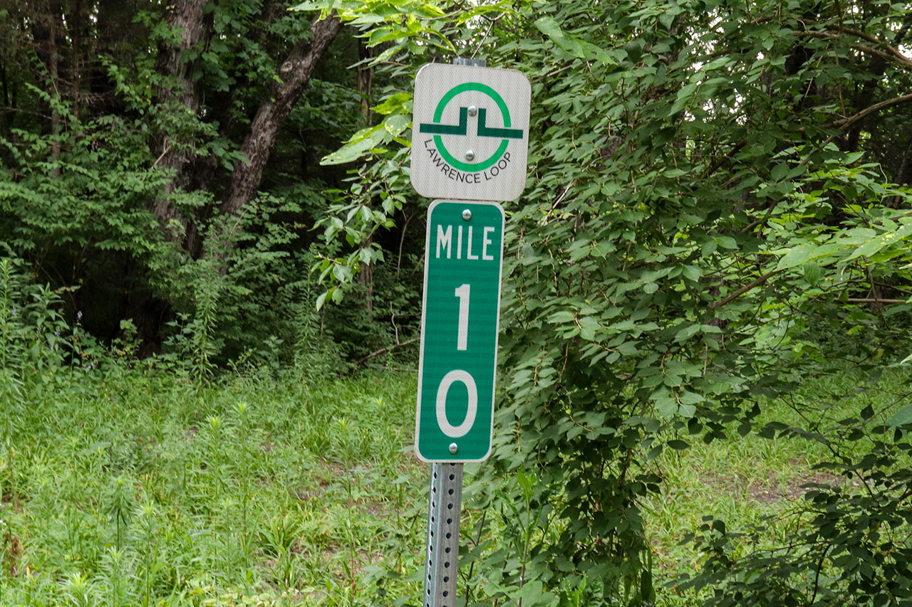 Mile maker 10 can be found along this section of the loop