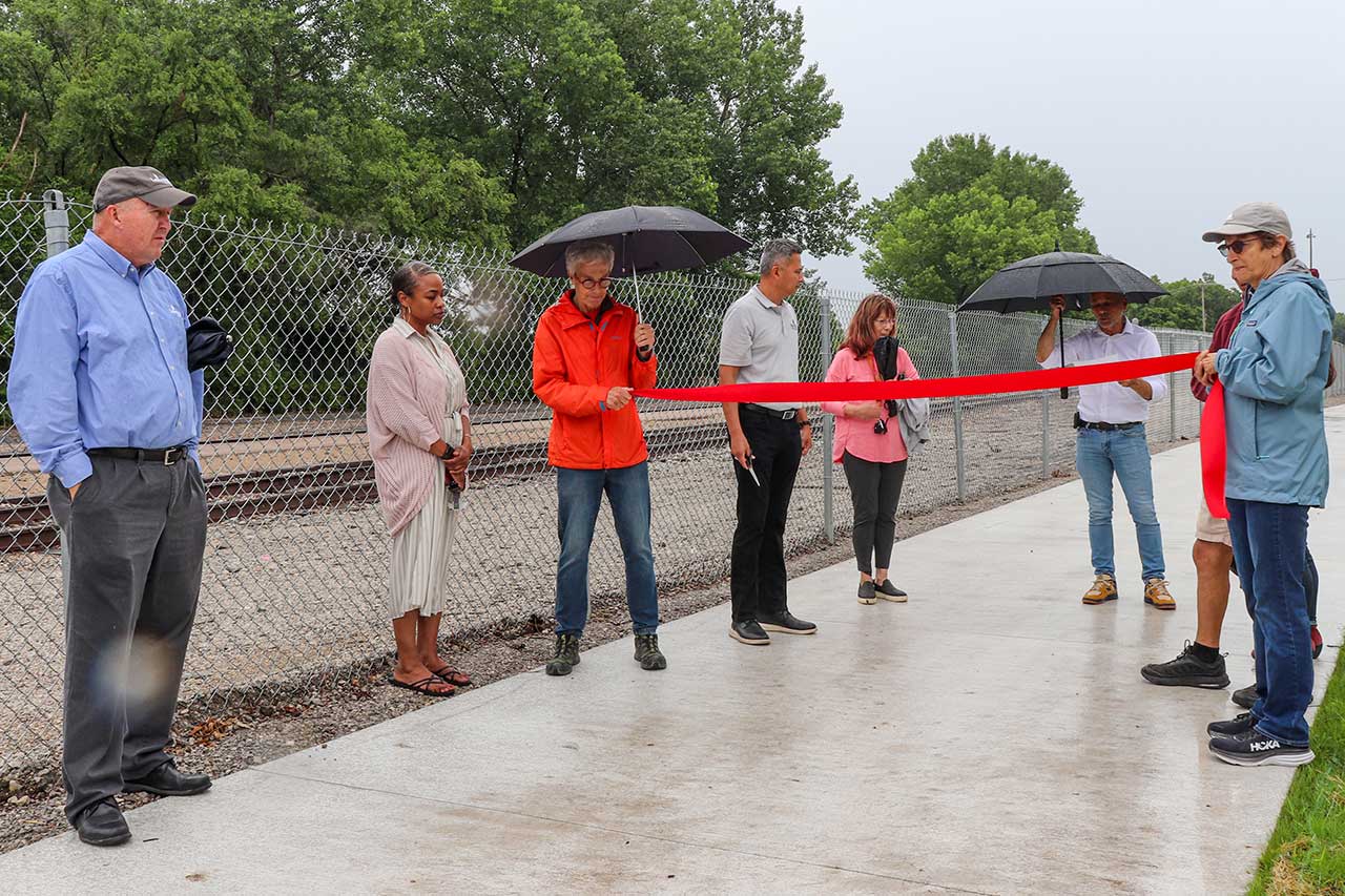 The ribbon cutting ceremony