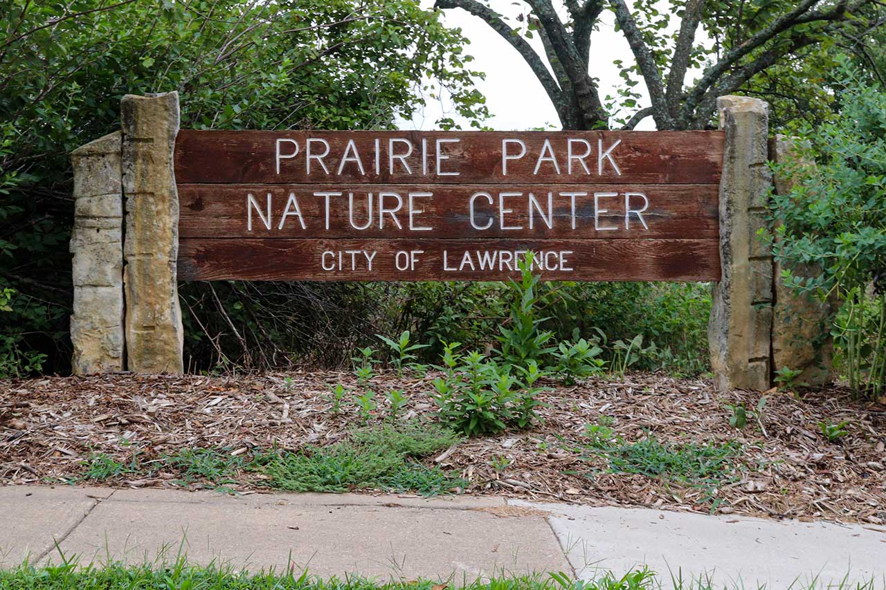 Prairie Park Nature Center sign