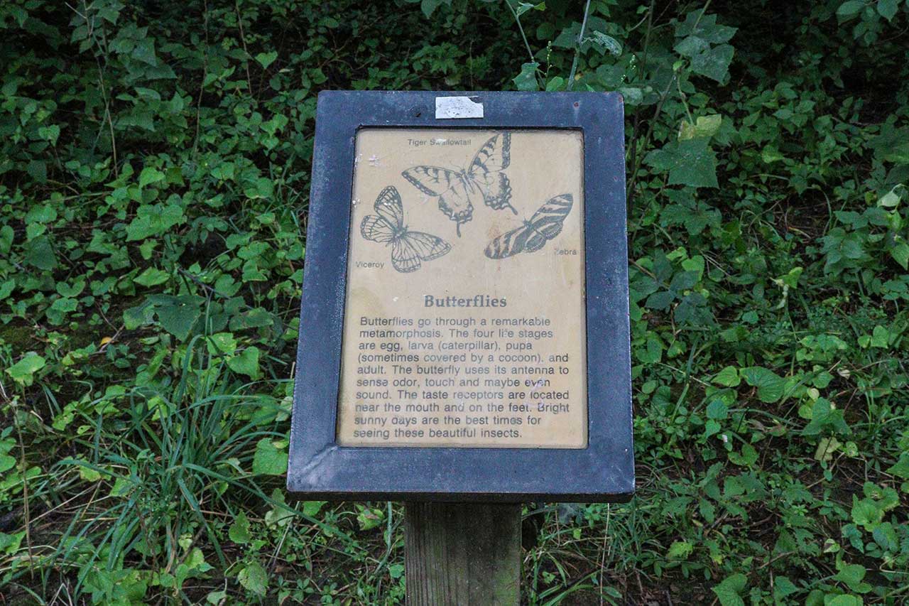 An informative sign along the trail