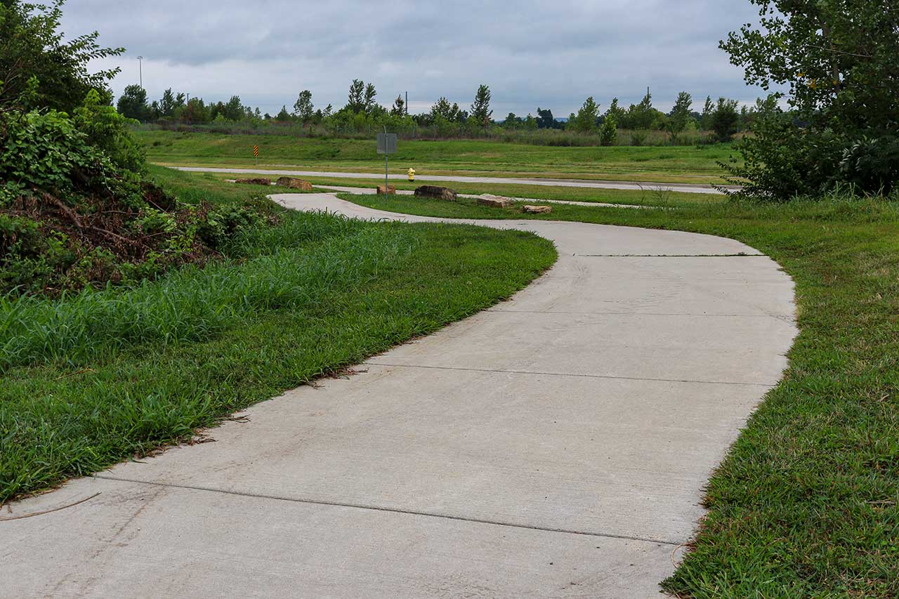 An extended path that connects 31st Street and the trail