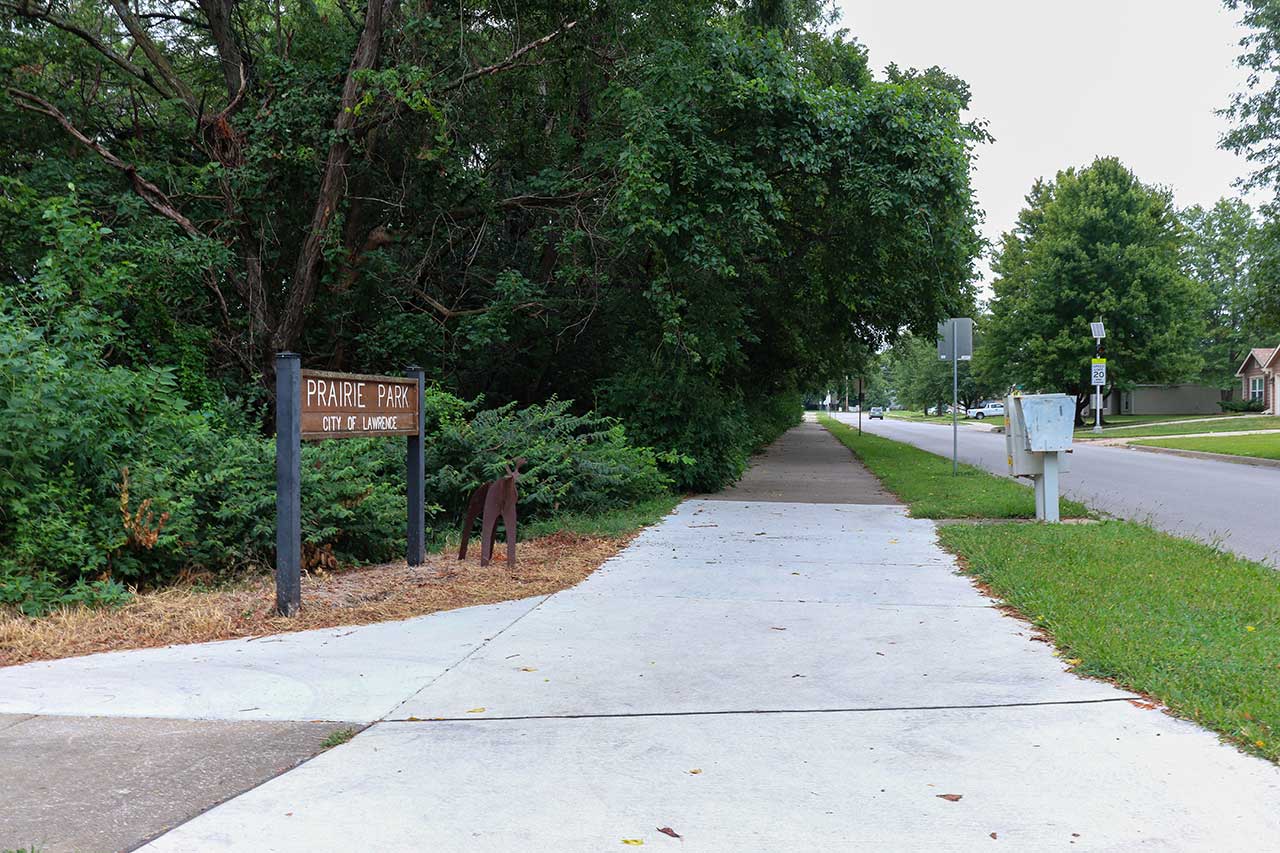 The Prairie Park sign along Kennsington St.