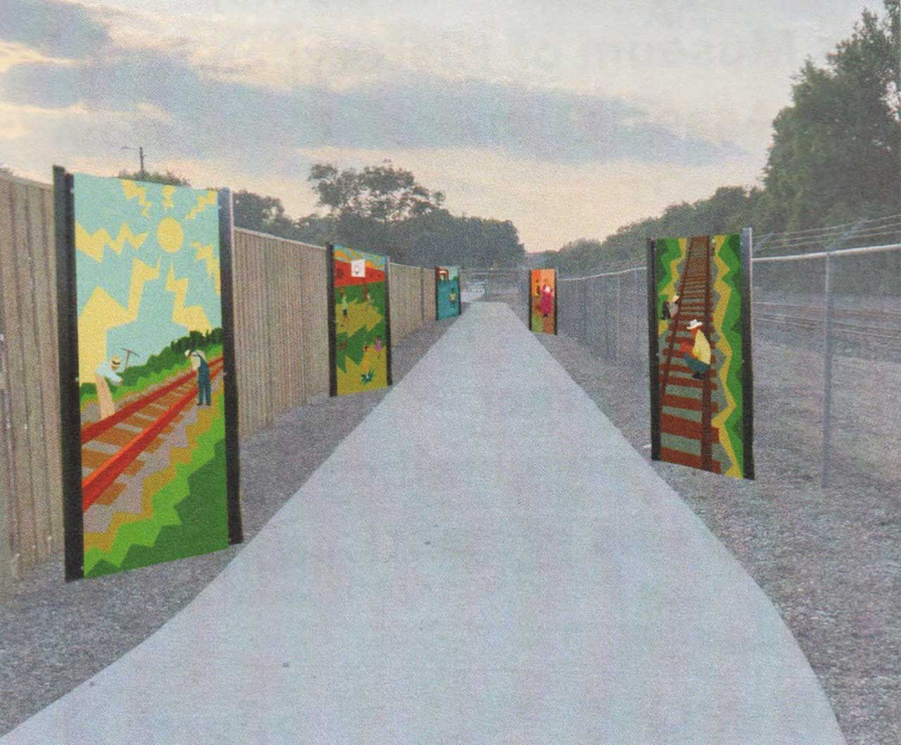 A rendering of the art project, to be install on the Loop