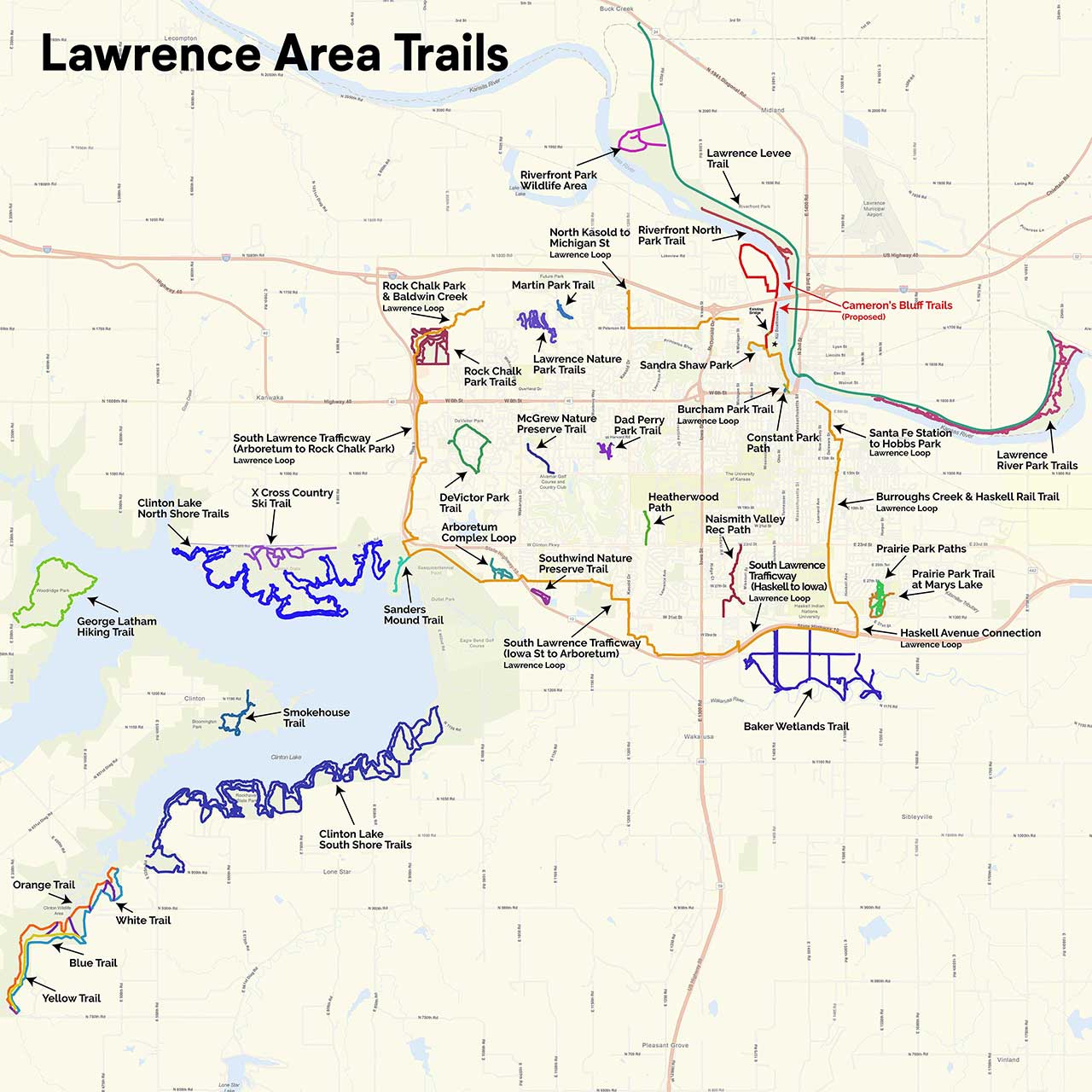 Lawrence Area Trail Maps