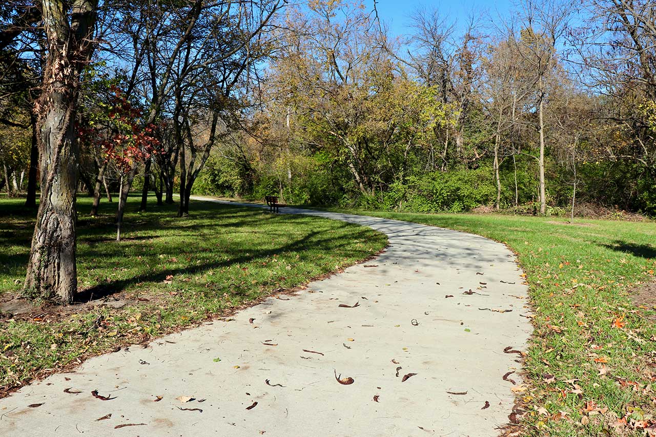 The trail in the park