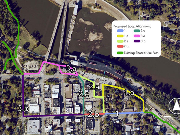 Map of Downtown Loop Options