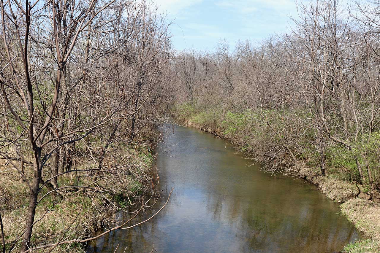 The trail passes along this scenic creek