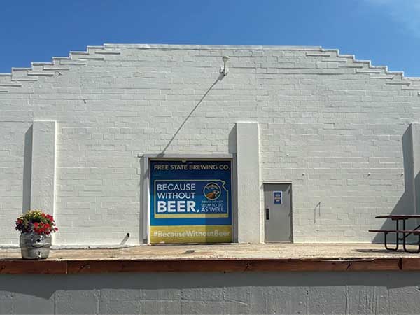 Blank wall at Free State's Eastside Brewery