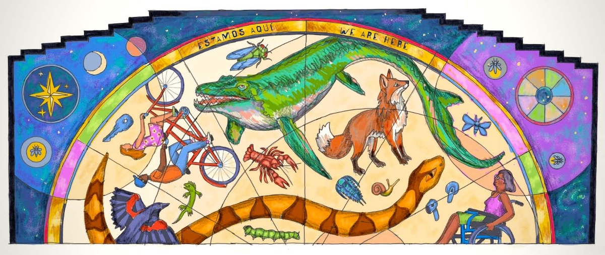 Rendering of the painted wall