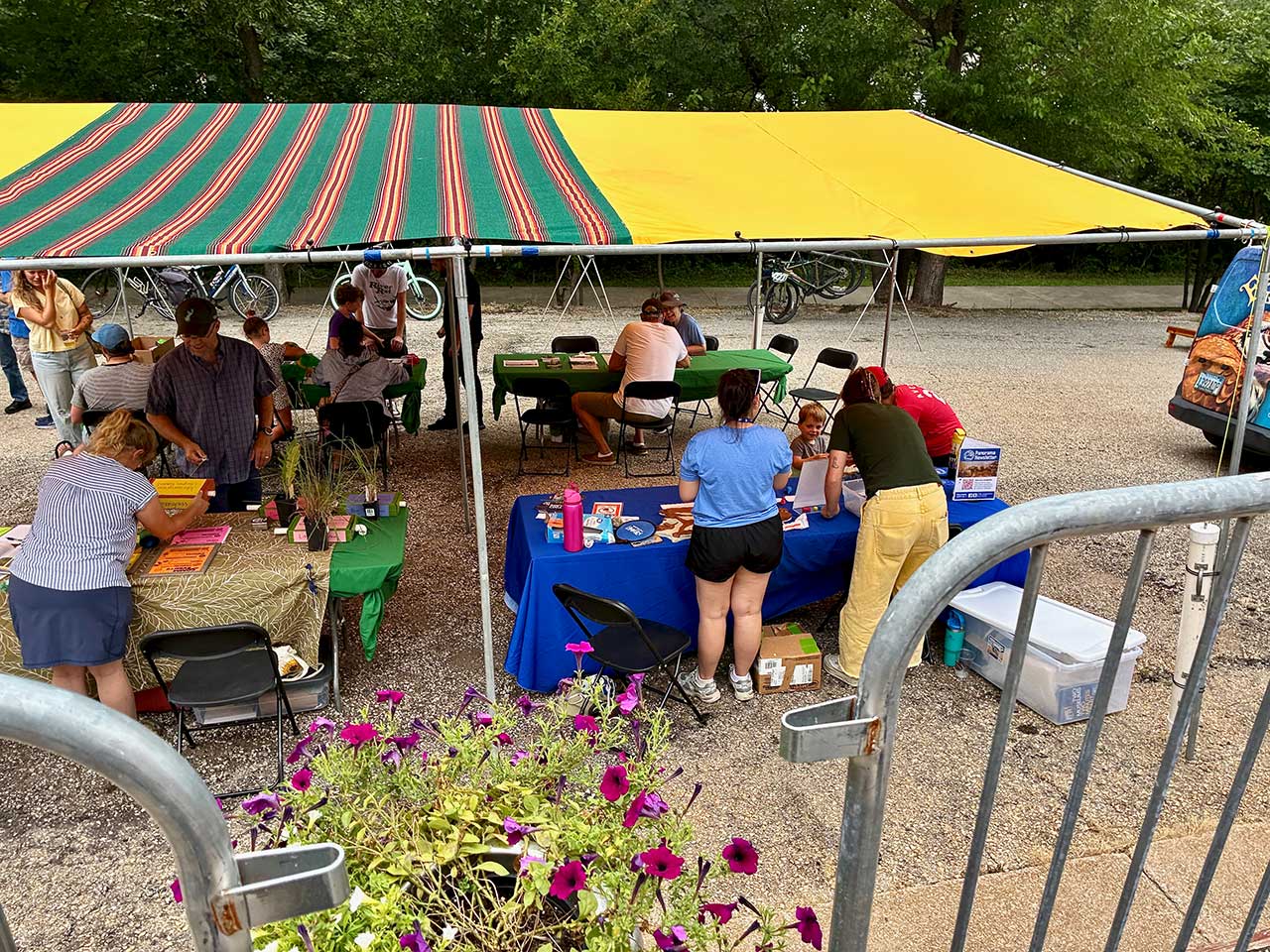 Activities at the mural painting event