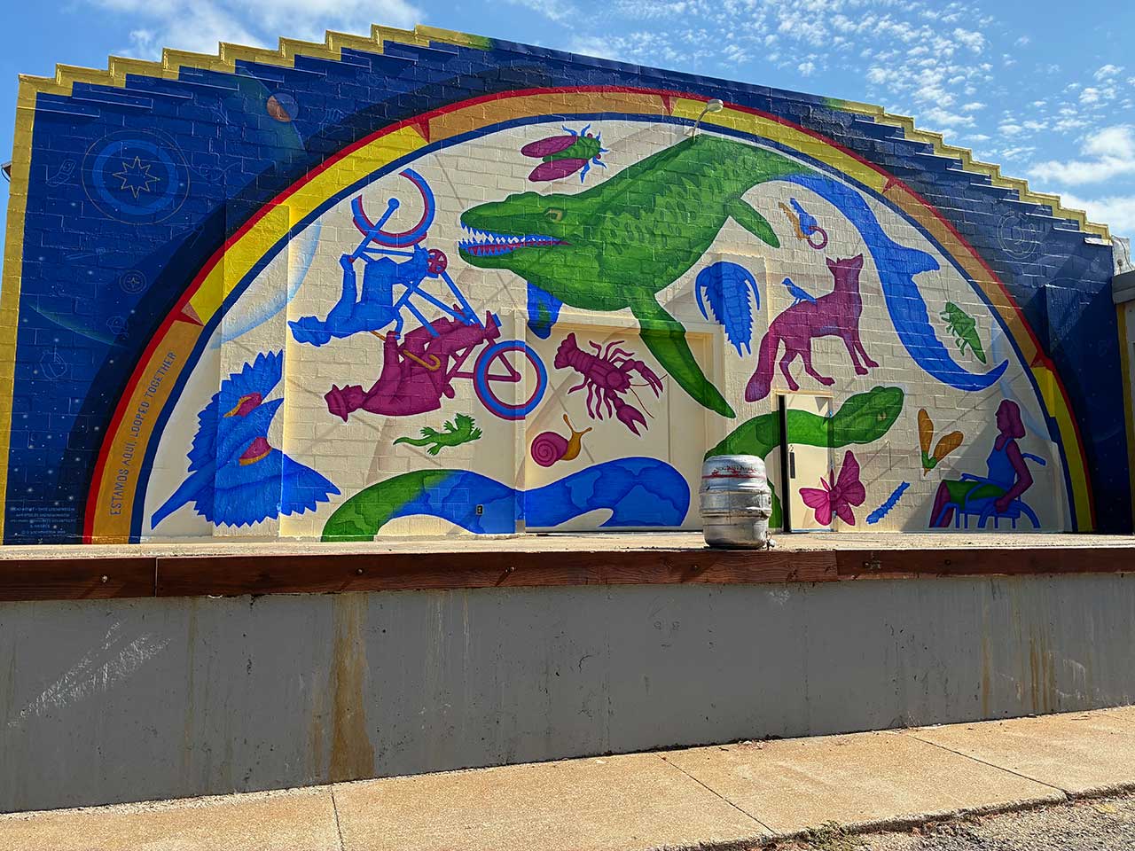The completed mural