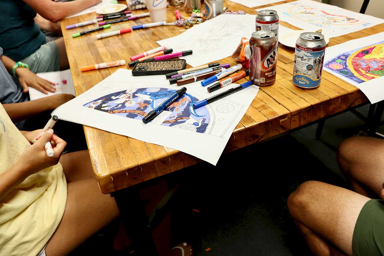 A color idea at a community design session
